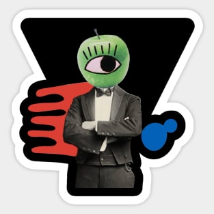 Hombre manzana Sticker